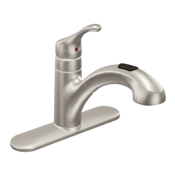 Moen CA87316SRS Renzo One-Handle Pull-Out Kitchen Faucet, Spot Resist Stainless