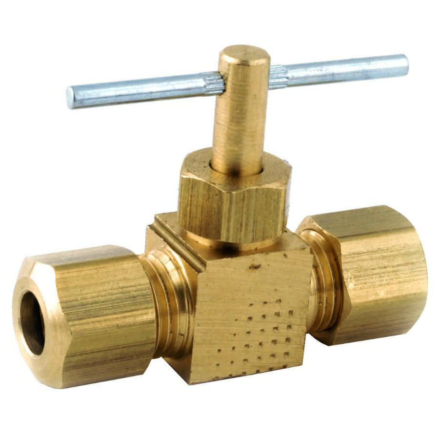 Anderson Metals 759106-04 Lead Free Straight Needle Valve, 1/4" x 1/4"
