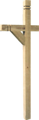 Universal Forest 106053 S4S Pressure Treated Mailbox Post, 4"x4"x72"