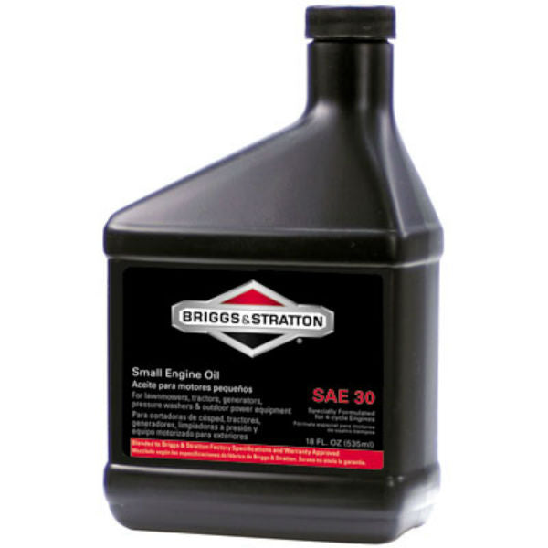 Briggs & Stratton 100005 Lawn Mower SAE 30 4-Cycle Small Engine Oil, 18 Oz