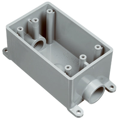 Carlon E981FFN-CTN Type FSC PVC Single Gang Outlet Box, 1"