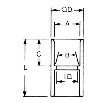 Carlon E940JR-CTN Schedule 40 PVC Socket End Conduit Coupling, 2"
