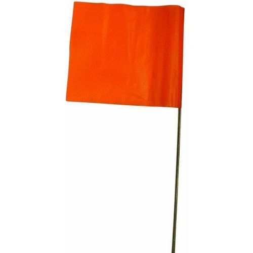 CH Hanson® 15079 High Visibility Marking Stake Flag, 21", Glo Orange