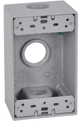 Master Electrician FSB75-3 One-Gang Rectangular Outlet Box, Gray