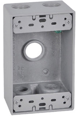 Master Electrician FSB50-5 One Gang Rectangular Outlet Box, Gray