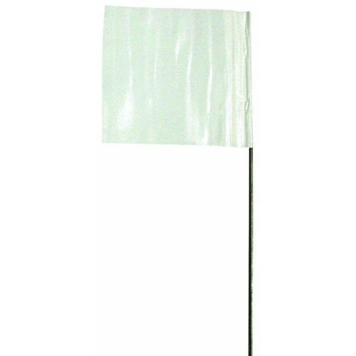 CH Hanson® 15086 High Visibility Marking Stake Flag, 21", White