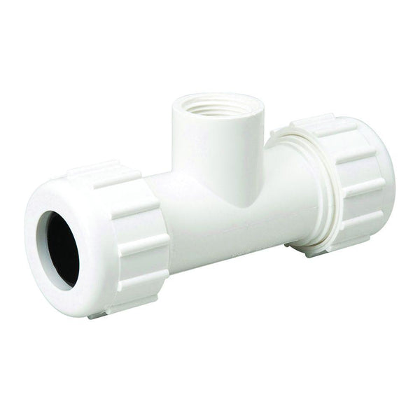 Homewerks® 511-48-2-2-2B PVC Compression Adapter Tee with FIP Branch, 2"