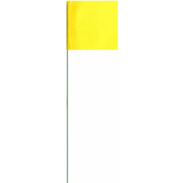 CH Hanson 15084 High Visibility Marking Stake Flag, 21", Yellow, 100-Count
