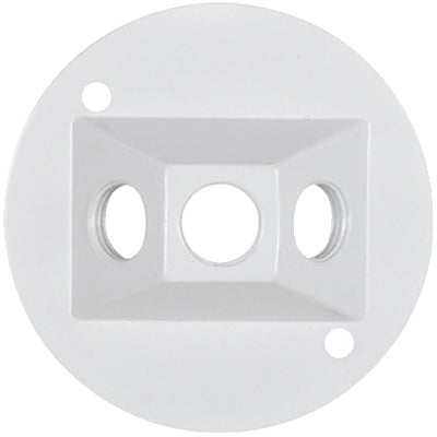 Master Electrician Weatherproof Round Lampholder Cover, White