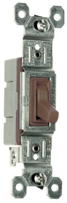 Pass & Seymour TradeMaster Single Pole Toggle Switch, 15A, Brown