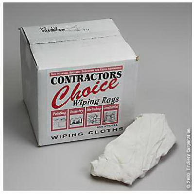 Contractors Choice 6414-10-TS White Washed & Bleached Rag, 10 Lbs