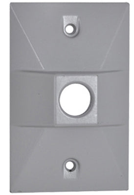 Master Electrician RE-1 Weatherproof Rectangular Lampholder Cover, Gray