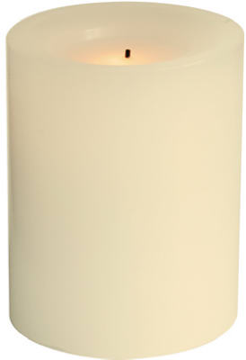 Inglow CGT54400CR01 Battery Operated Wax Flameless Candle 4", Cream