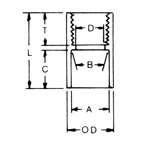 Carlon E942JR PVC Female Adapter, 2"
