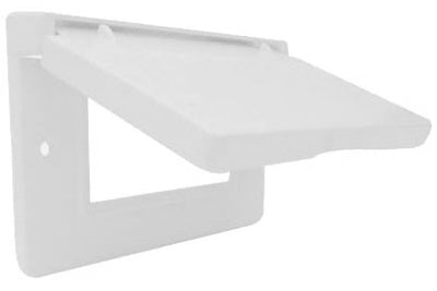 Master Electrician 1C-GH-W Horizontal Single Gang Flip Cover, White