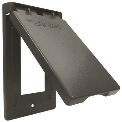 Master Electrician 1C-GV-BR Vertical Flip Cover, Single Gang, Bronze