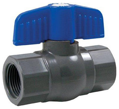 Homewerks VBVP80B7B PVC Schedule 80 Threaded Ball Valve 1-1/2", Gray