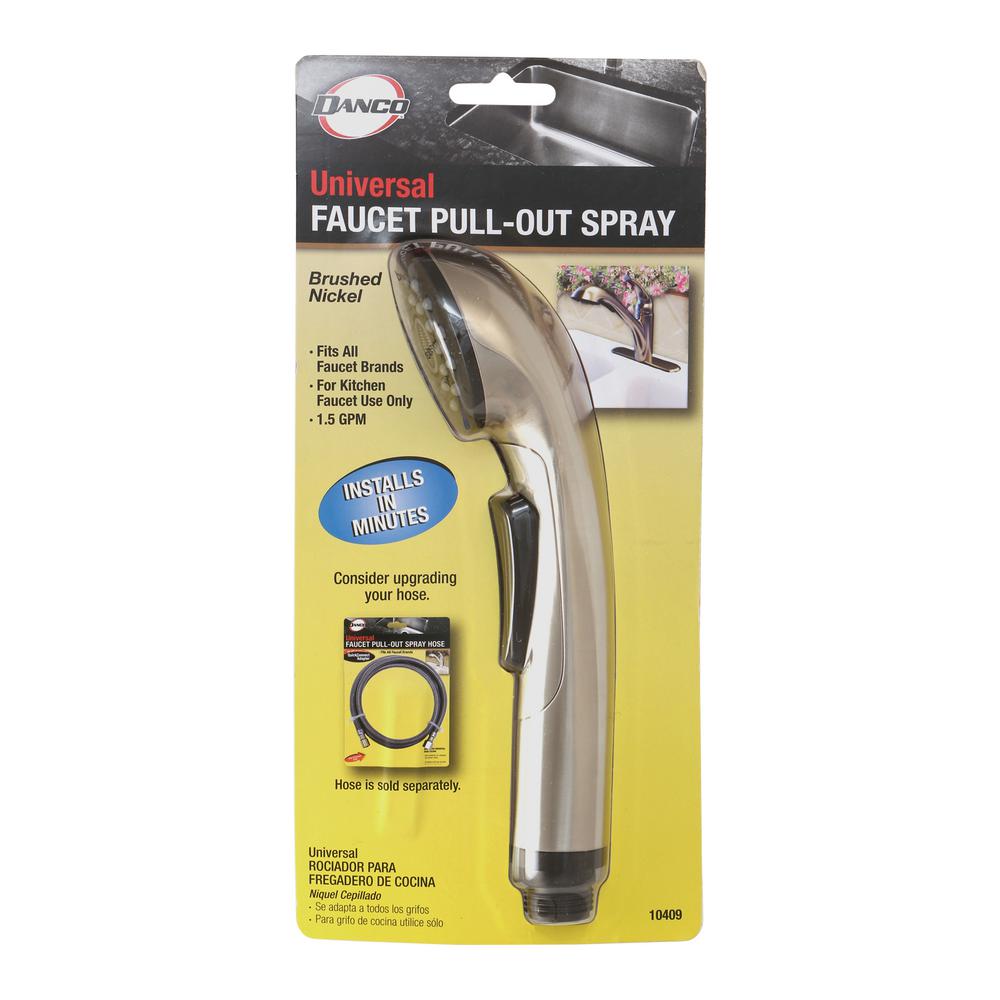 Danco 10409 Universal Center Pullout Kitchen Spray Head, Brushed Nickel