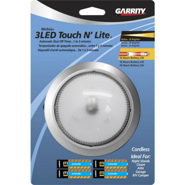 Garrity® 65-082 Cordless Battery-Operated 3-LED Touch 'N Lite with Timer