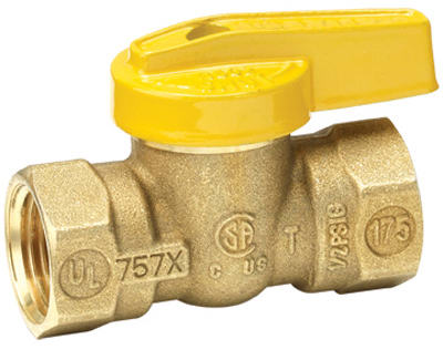 Homewerks VGV1LHB3B Forged Brass Gas Ball Valve, 1/2"
