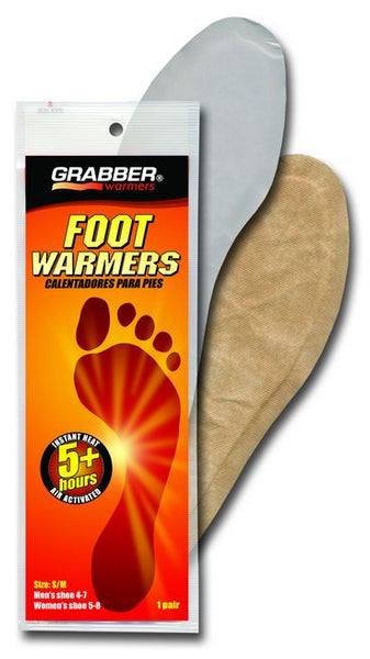 Grabber® FWSMES Full Insole Foot Warmers, Small/Medium, 5+ Hours