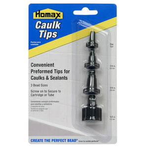 Homax® 2406 Caulk Tip & Cap with 3 Bead 1/8", 1/4", 1/2"
