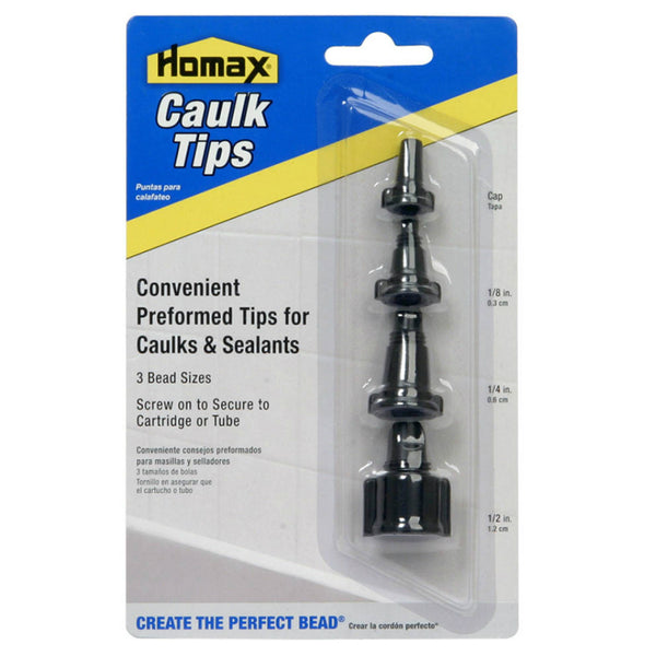 Homax® 2406 Caulk Tip & Cap with 3 Bead 1/8", 1/4", 1/2"