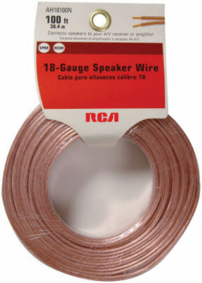 RCA AH18100R Speaker Wire, 18 Gauge, 100'
