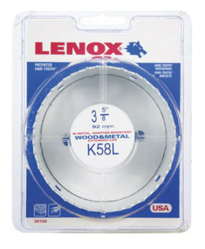 Lenox® 1772013 Bi-Metal Speed Slot® Hole Saw, Vari-Tooth Design, 3-5/8"