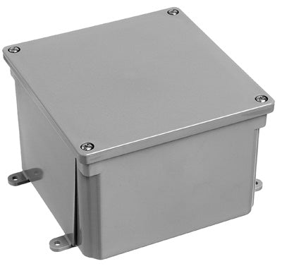 Carlon E987RR PVC Molded Junction Box, 6" x 6" x 4"