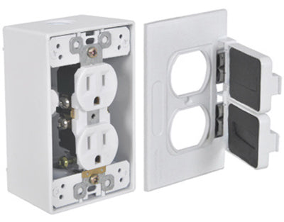 Master Electrician FCD35-W Duplex Outlet Kit, 15A, 125V, White