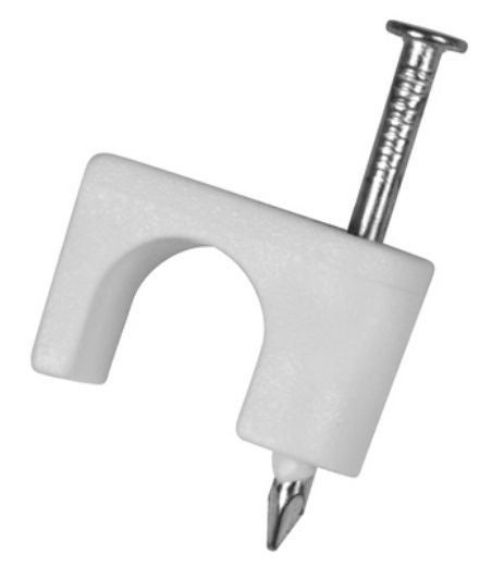Gardner Bender PSW-1650T Coaxial Cable Staple, 1/4", White