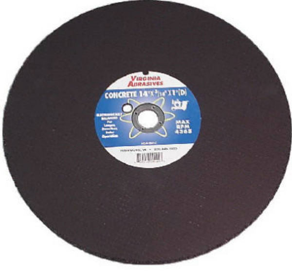Virginia Abrasives™ 424-11214 Concrete Masonry Cutoff Wheel, 14" x 1/8" x 1"
