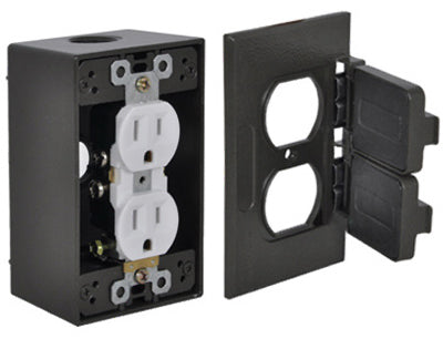 Master Electrician FCD35-BR Duplex Receptacle Outlet Kit, Bronze