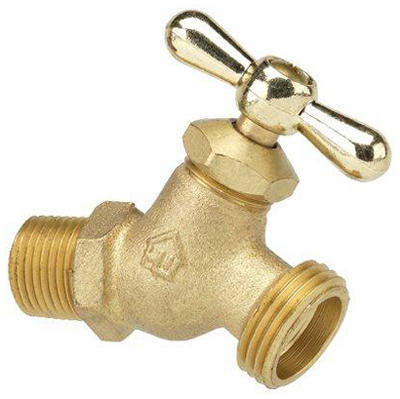 Homewerks VHNSTDF4B Straight No Kink Hose Bibb 3/4", Brass