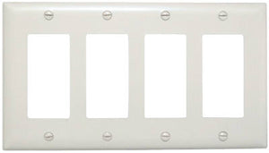 Pass & Seymour Decorator Opening, 4 Gang, White