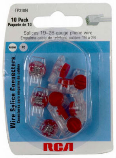 RCA TP310R Phone Wire Splice Connector, 10-Pack