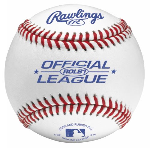 Rawlings ROLB1BT24 Official League Baseball, Full-Grain Leather Cover
