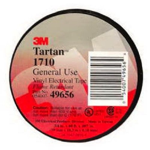 3M 1615 Tartan Vinyl Electrical Tape, 0.709" x 60' x 6 mil