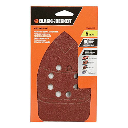 Black & Decker® BDAMM080 Megamouse® Coarse Sandpaper, 80 Grit