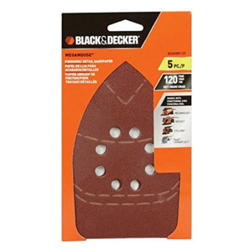 Black & Decker® BDAMM120 Megamouse® Medium Coarse Sandpaper, 120 Grit