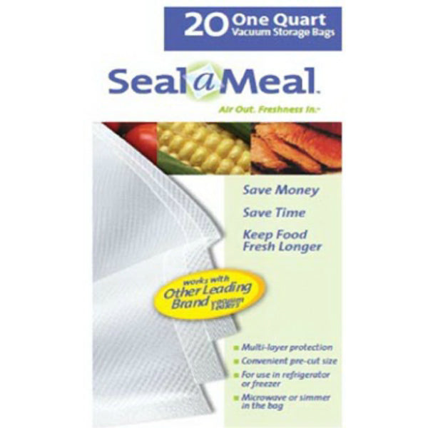Seal-A-Meal® FSSMBF0216-000P Vacuum Sealer Bag, 1 Qt, 20-Count