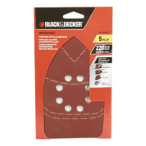 Black & Decker® BDAMM220 Megamouse® Fine Sandpaper, 220 Grit