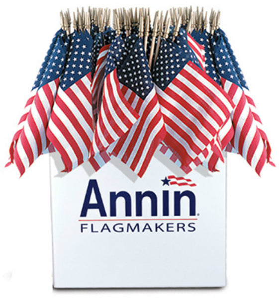 Annin Flagmakers 41294 No Fray US Hand Flag, 8" x 12"