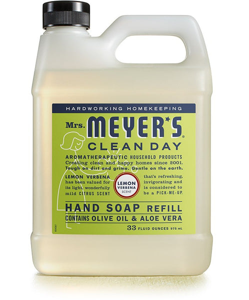 Mrs. Meyer's® 12163 Liquid Hand Soap Refill Bottle, Lemon Verbena Scent, 33 Oz