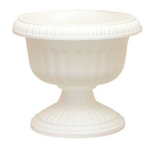 Southern Patio UR1212WH Grecian Urn Planter, White, 12"