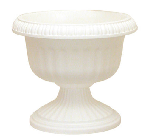 Southern Patio UR1212WH Grecian Urn Planter, White, 12"