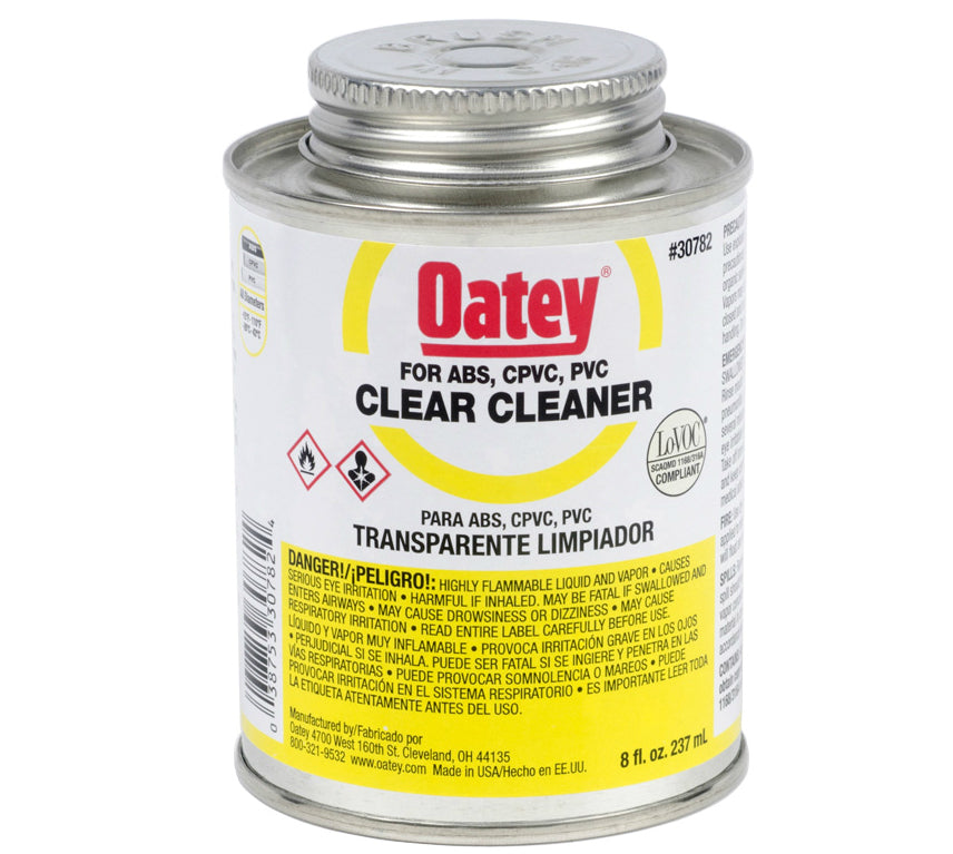 Oatey® 30782 All Purpose Pipe Cleaner, 8 Oz, Clear