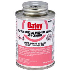 Oatey® 30916 Extra Special Medium Bodied ABS Cement, 4 Oz, Black