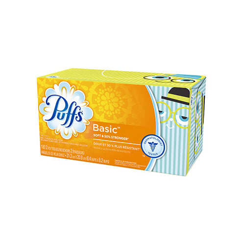 Puffs 84736 Basic Facial Tissue, Family Size, 180-Count